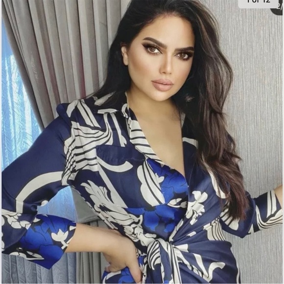 ZARA SS23 PRINTED SHIRT DRESS MIDI WRAP FRONT 7732/343/218 - Picture 4 of 10